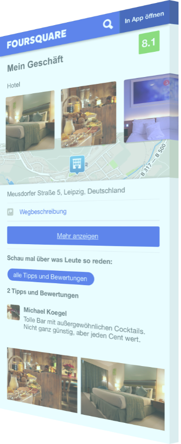 Foursquare Profil erstellt von Faires-Online-Marketing